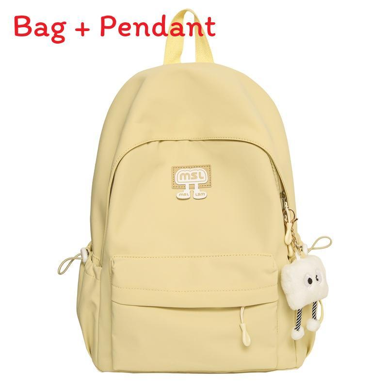 Girl Backpack For School With Breathable Nylon Material And Stylish Splicing Design