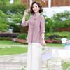 Elegantes Sommer-Top mit Sieben-Viertel-Ärmeln und Hose für Damen