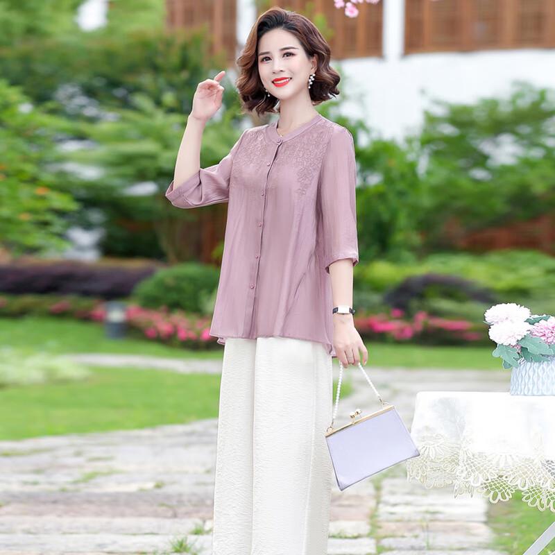 Elegantes Sommer-Top mit Sieben-Viertel-Ärmeln und Hose für Damen