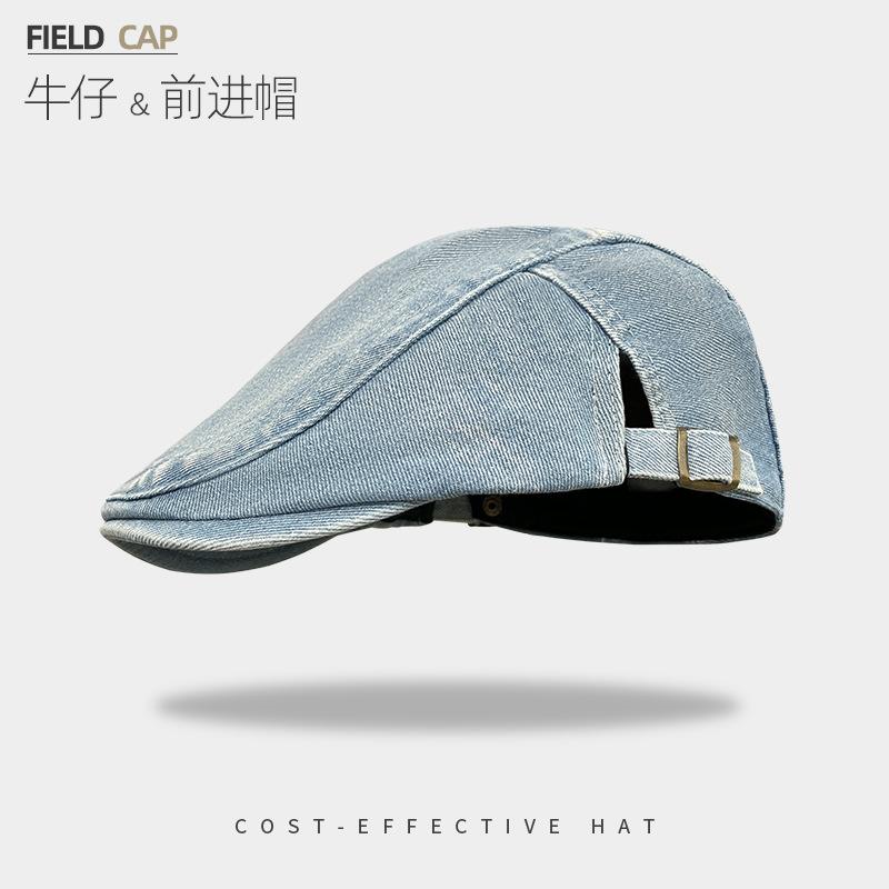 Japanese Wind Forward Hat Children'S Summer Big Head Circumference Versatile Newsboy Hat British Style Painter Hat Duck Tongue Beret