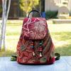 Peacock Sequins Embroidered Women's Canvas Backpacks Ladies Floral Rucksacks Woman Small School Back Bag Bagpack 2025 Gift New