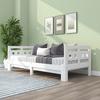 Daybed, Pull-Out Bed, 90 x 200cm, Solid Pine, with Second Sleeping Space And Roll-Up Slatted Frame, Heart-Shaped Bed,