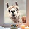 Peeping Alpaca Window Cling Removable Rooster Ostrich Dog Static Glass Sticker Waterproof PVC Animal Window Decoration Decal