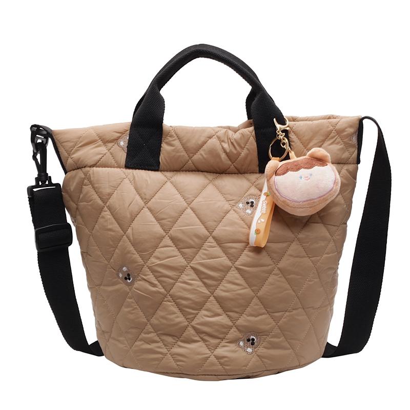 

Большая вместительная сумка-тоут для учебы, сумка через плечо для женщин хаки