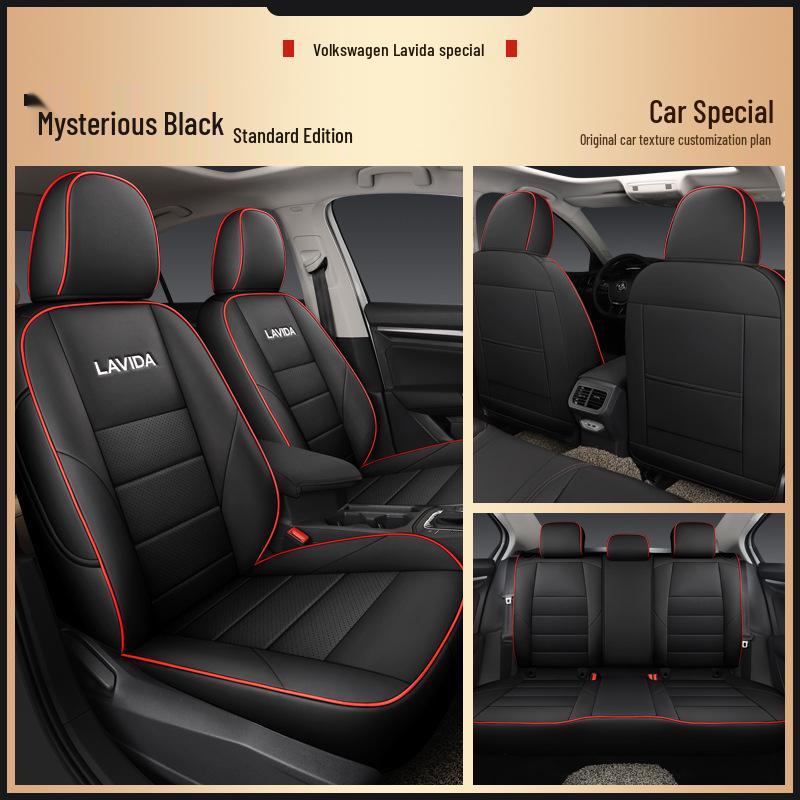 Volkswagen Lavida Original Texture Wear-Resistant Leather Car Seat Cover - All-Season, Universal Fit, Full Coverage for Five-Seater Models