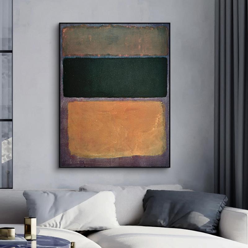 Abstrakte bunte Mark Rothko Fokus Leinwand Malerei moderne Poster und Druck Wandkunst Bilder für Wohnzimmer Dekoration Cuadros