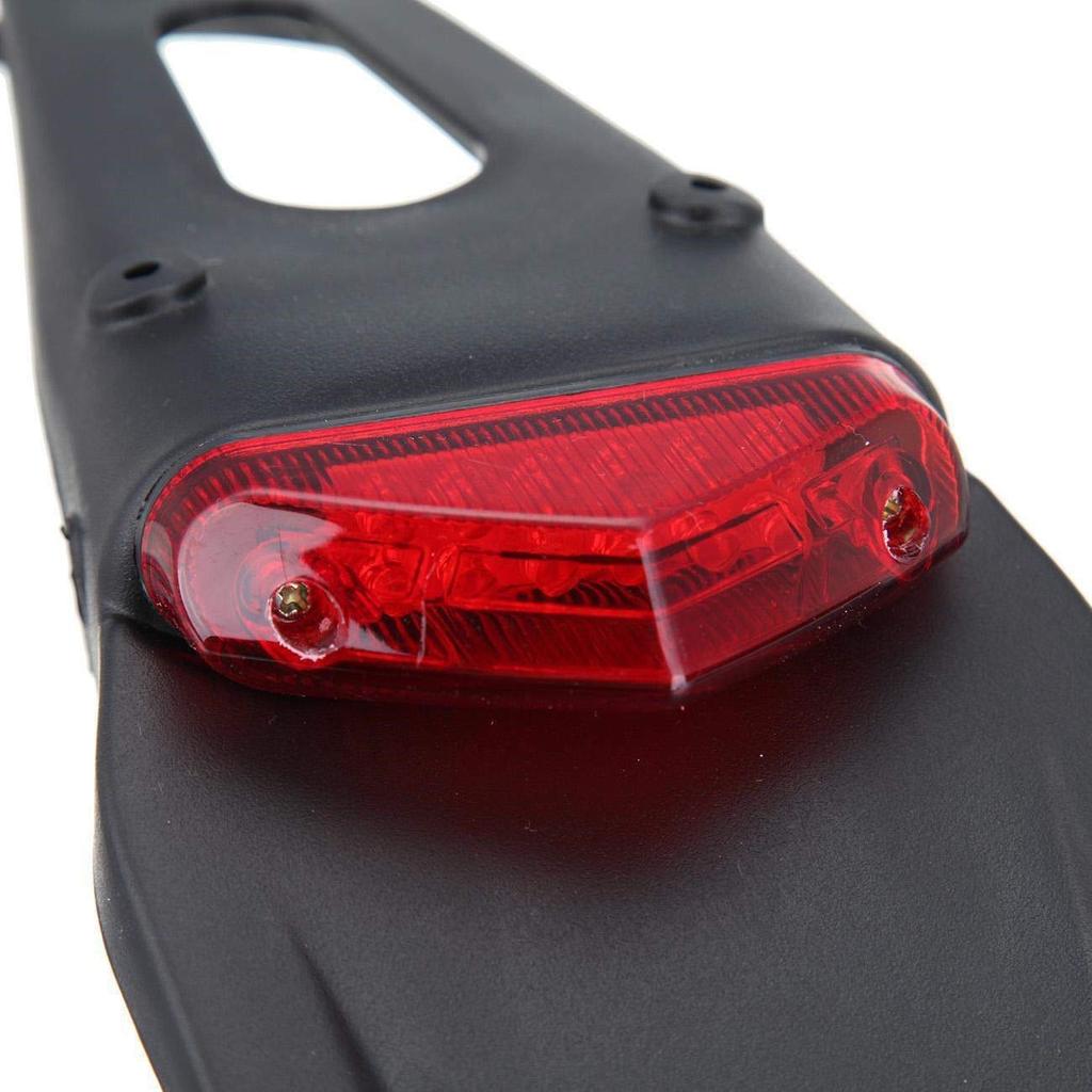 Karun Motorcycle LED Enduro Tail Lamp with Red Lens License Plate Light Universal