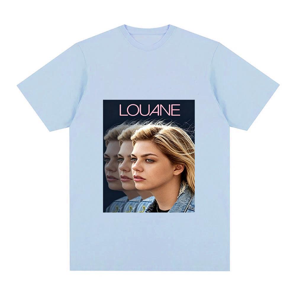 Louane Maglietta 100% Cotone Classica con Stampa Grafica Uomo e Donna Casual Morbida Streetwear Moda Girocollo Top per Adulti Estate