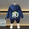 Boys and Girls Jacket Spring Ball Thin Section of The Middle and Large Children Loose Casual Hooded Rushing Coat Jacket Children's Outside