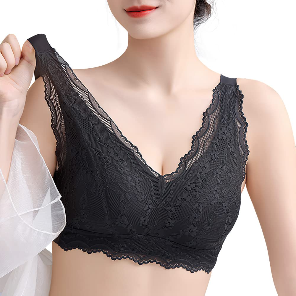 

Ночной Ночное Бюстгальтер Лучший Красивая Грудь Нулевая Поддержка Высокий Бок Ночной Бюст Красивый Без Поддержки Бюст Во Время Сна [Allanve] Бюстгальтер, [2024 чёрный