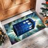 Doctor Who's TARDIS Printed Crystal Velvet Area Rug, Soft Anti-Slip Water Absorbent Floor Mat for Living Room Bedroom