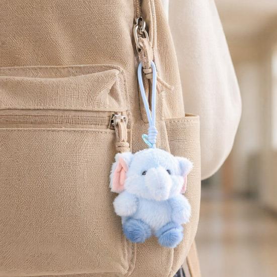 Yousheng Cute Pig Plush Keychain, Small Stuffed Animal Elephant Pendant for Bag Backpack Purse, Kawaii Cartoon Key Ring Charm, Gift for Girls Women
