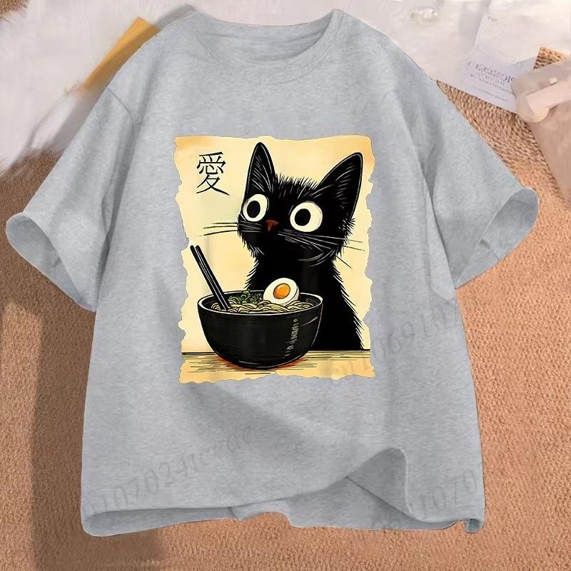 

Funny Cat RaUnisex Graphic Tee Japanese Kawaii Anime Cat TShirt Fashion Tshirts Short Sleeve Clothes Trend Casual Unisex Tshirts 4XL