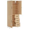 Vidaxl Display Cabinet, Sonoma Oak, 69.5X34X180 Cm, Wood-Based Material
