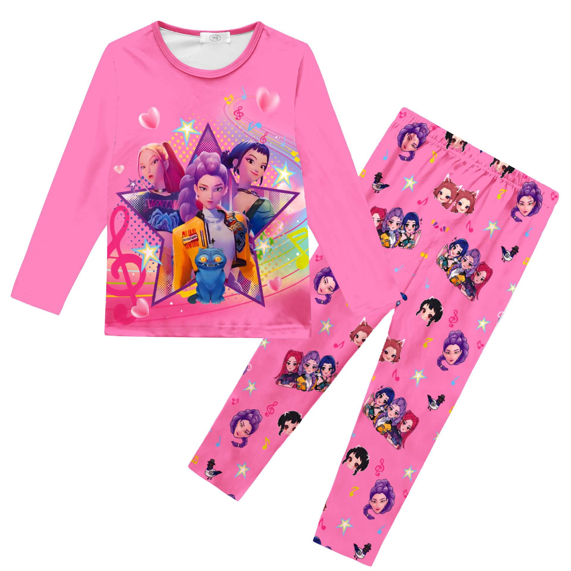 

Witch Hunter Kids Digital Print Home Wear Set - Long Sleeve & Pants 110 рожевий червоний колір