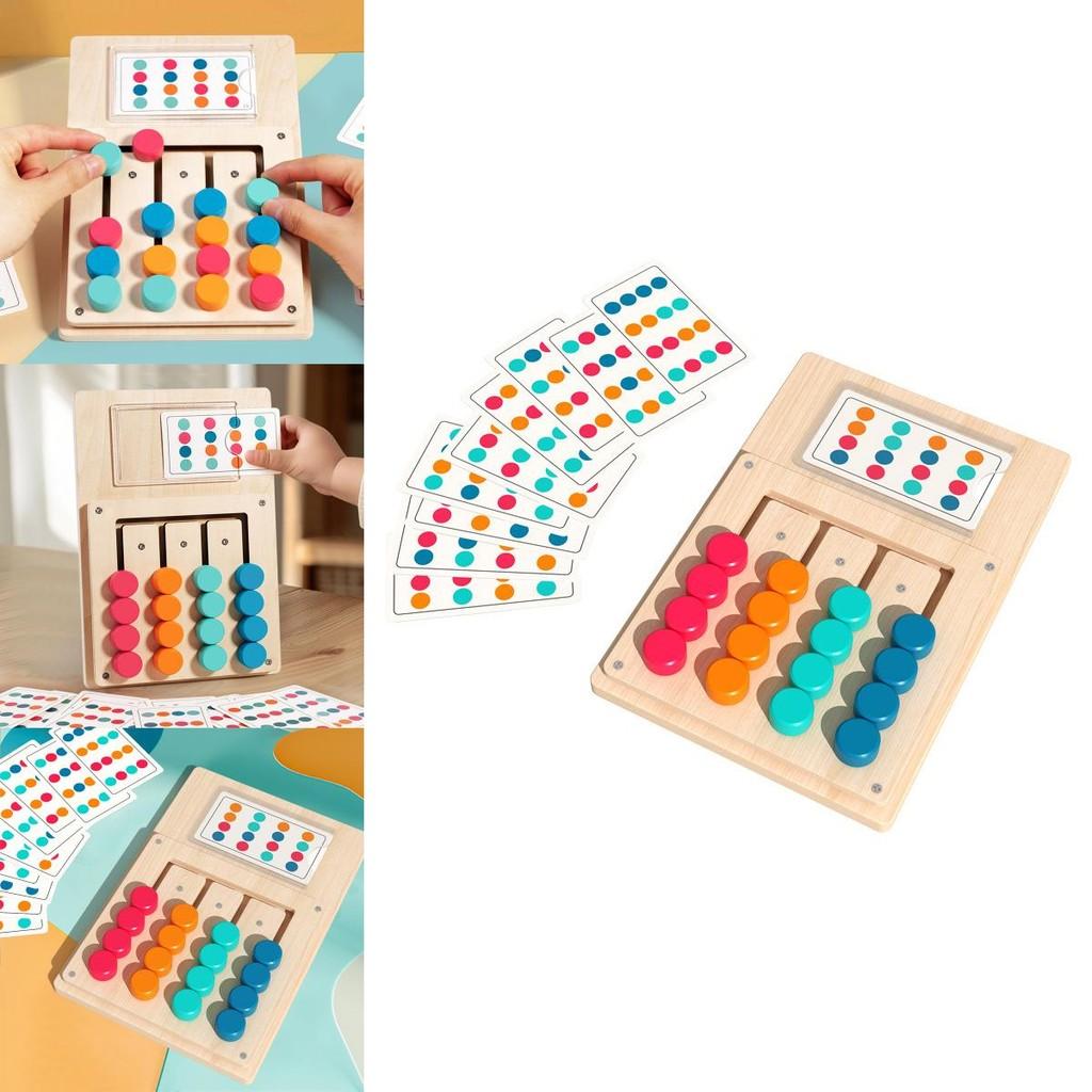Wooden Brain Teaser Cards With Fourcolor Puzzle For Early Education And Cognitive Development