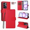 Case for C83 5G - Leather/PU, Red, With Card Holder, With Lanyard