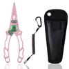 Edelstahl-Fischfangzange mit Lanyard/Tragetasche Hakenentferner Werkzeug für Meer Süßwasser Geschenk für Papa Vatertag