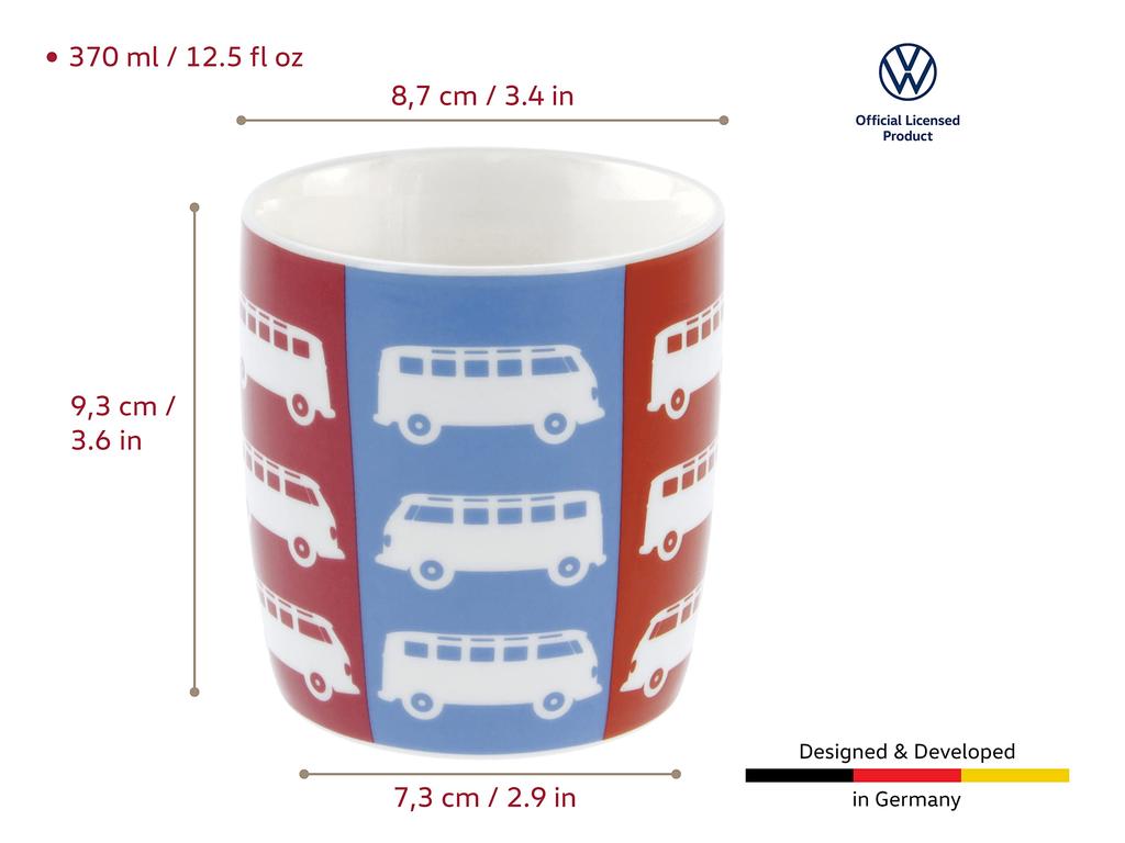 VW Collection T1 Bus Coffee Mug, 370ml, Multicolor, BUTA05