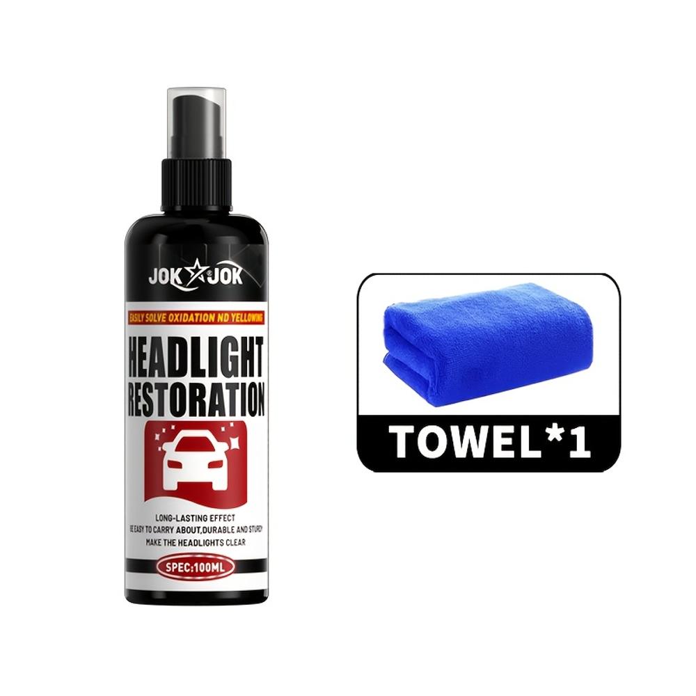 

100ml Enhanced High-Capacity Ceramic Headlamp Restoration Spray | Premium Automotive Tool Removes Yellowing and Oxidation, Resto
