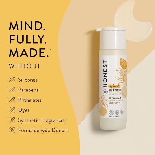 The Honest Company Silicone-Free Conditioner, Gentle, Break-Free, Hypoallergenic, Baby Hair Care, Natural Ingredients, Citrus Vanilla Refresh, 295.7 m