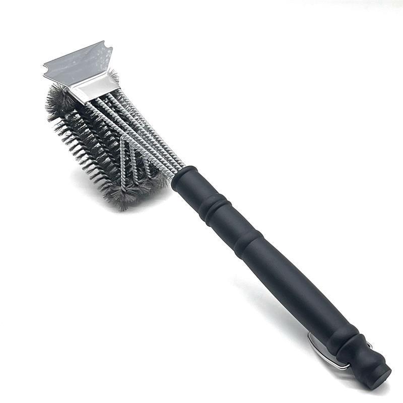 Three-Headed Stainless Steel BBQ Cleaning Brush Tool