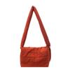 Solid Color Shoulder Messenger Bags Large Capacity Down Cotton Padded Shopping Bag Lightweight Quilted Totes for Women Girls