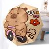 1pc Bear Riding Bike Outdoor Umbrella - Automatic Opening/Closing, Portable Tri-Fold Design with 8-Rib Iron Frame, Perfect Gift for Fans, Travelers, D