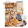 DIY 3D Pearl Diamond Painting Art Set Cute Otter Making Pancakes Home Decor Kitchen Art Set Wall Art