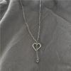 Titanium Steel Mosaic Love Necklace New Personality Internet Celebrity Ins Cold Style Hip Hop Accessories Sweater Chain Pendant for Women