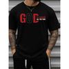 European Sizes Men'S God Is Good All The Time Graphic T-Shirt - Black with Red Lettering - Soft Breathable Round Neck Short Sleeve Casual & Gym