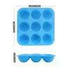 Multiuse Silicone Baking Tools, 1Pcs 9 Holes Square Non-Stick Muffin Cupcake Pan, Also for Soap, Chocolate