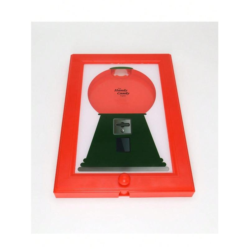 Wall Mounted Square Photo Frame - Multi-Purpose Display Stand With Candy Dispenser - Photo Frame And Candy/Nuts/Pet Treats Holder - Home Decor Accen