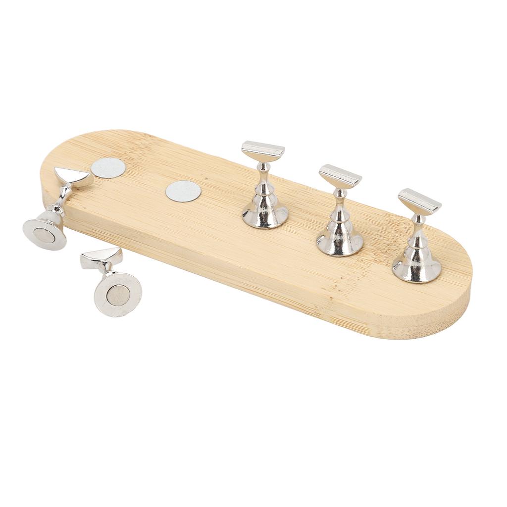 Nail Display Stand DIY Log Press On Fixation Magnetic Fake Nail Holder for Beginner Manicure