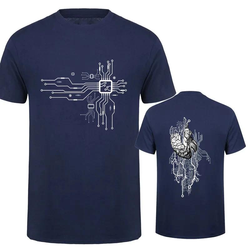 Simple Fashion CPU Graphic T Shirts For Unisex Summer Trendy Circuit Diagram 3D Printed Tshirts Cool Streetwear Oversized Tees