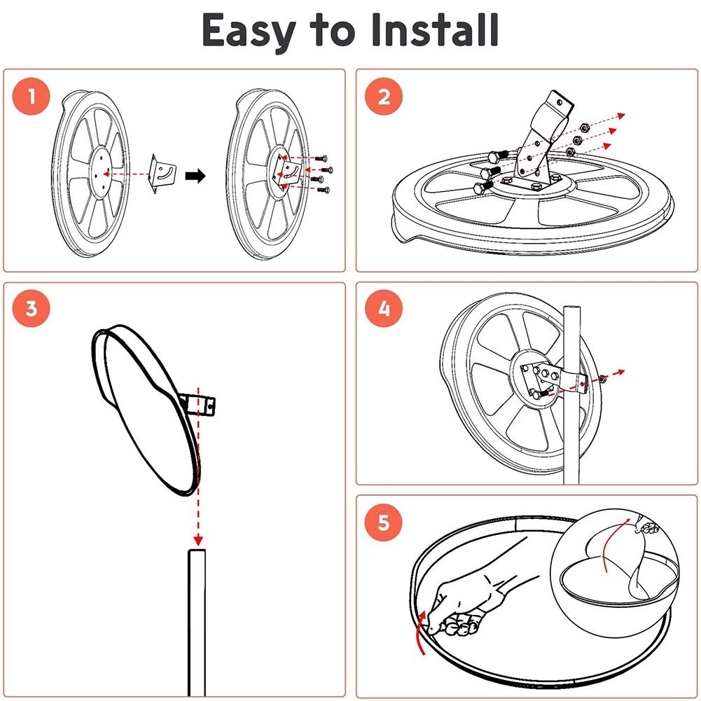 Traffic Convex PC Mirror Wide Angle Blind Spot Corner Road Parking Safety 22" 18"