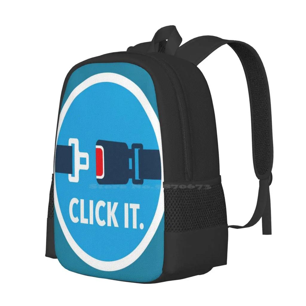 Click It Sign Hot Sale Backpack Fashion Bags Seatbelt Icon Drive Vector Symbol Logo Law Caution Lock Roadsign Save Travel Ride