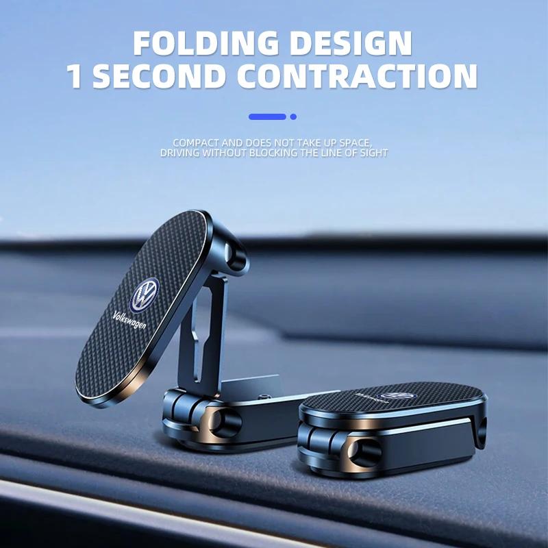 Für Volkswagen Faltbarer Magnetischer Autohalter 360 Grad Drehbarer Handy-Halterung Halter Starke Magnetische Halterung Für Volkswagen