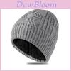 Gestrickte Mütze Herren Winter Wärme Wolle Beanie Dick gefüttert Fleece Für Kaltes Wetter