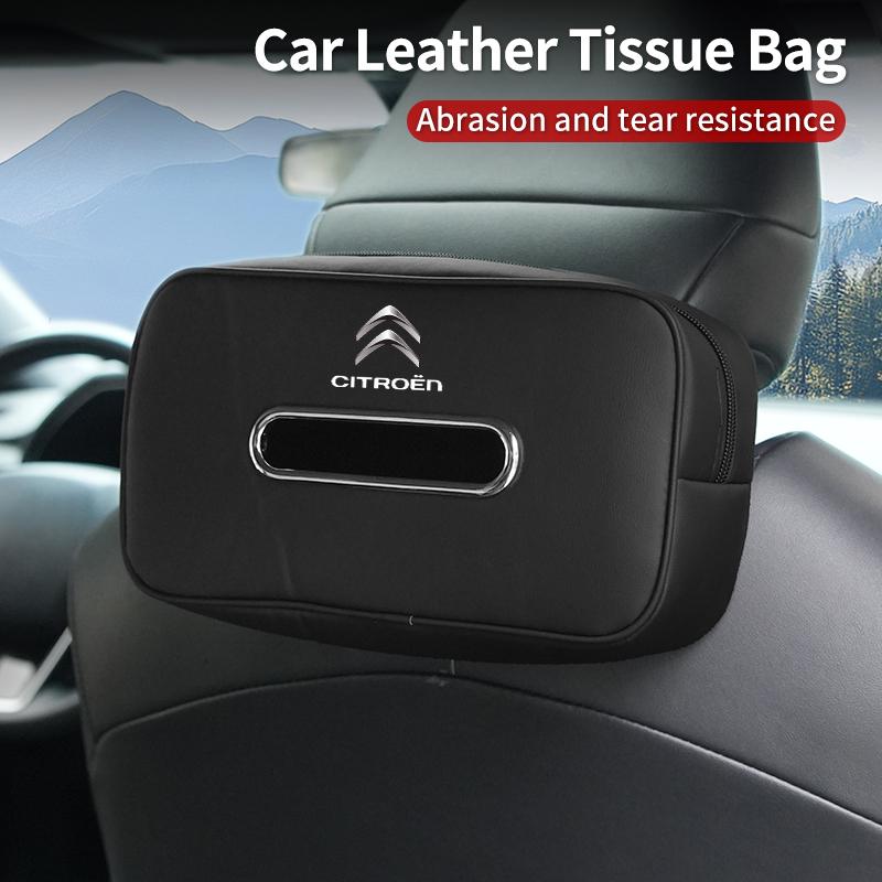 Auto-Taschentuchbox Sitzrücken-Taschentuchtasche Einfache Montage für Citroen C3 C5 C1 C2 Berlingo Celysee Cactus Picasso Aircross Saxo Grand