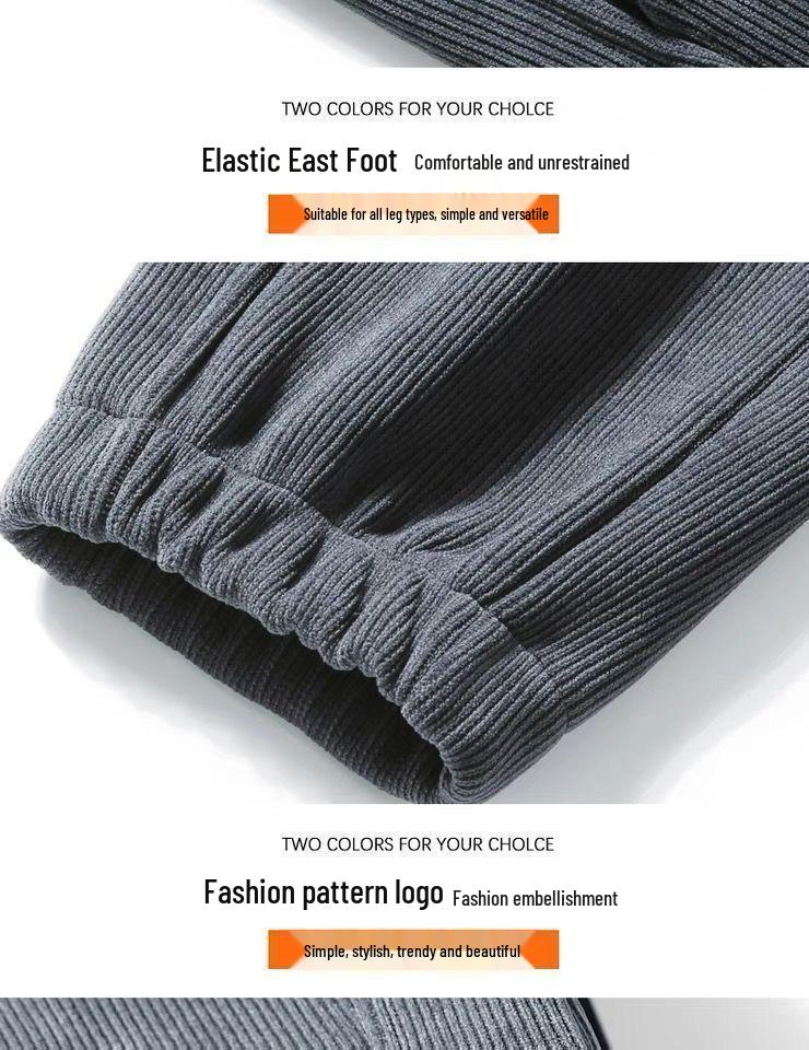 Men's Winter Fleece-Lined Corduroy Casual Pants