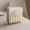 Stable Metal Napkin Holder Hollow Freestanding Paper Napkin Organizer Decorative Reusable Tissue Dispenser Dinner Table