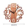 Wooden Wall Clock 8.7in Diameter White Double Layer Ultra Quiet Silent Wall Clock