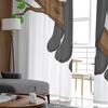 Sleeping Panda Cartoon Luxurious Chiffon Sheer Curtains for Living Room Bedroom Decoration Window Voiles Tulle Curtain