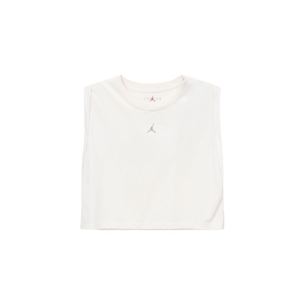 Jordan Sport Essentials Solid Color Crew Neck Pullover Tank Top Women Tops Phantom-Gray White DQ4395-030