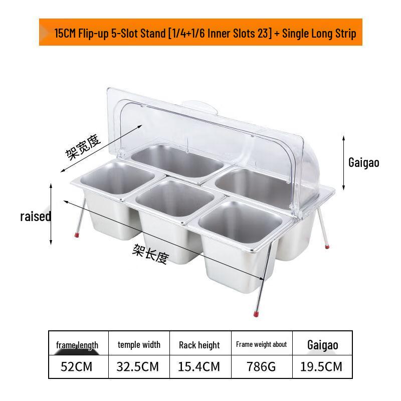 Stainless Steel Multi-Compartment Square Serving Tray