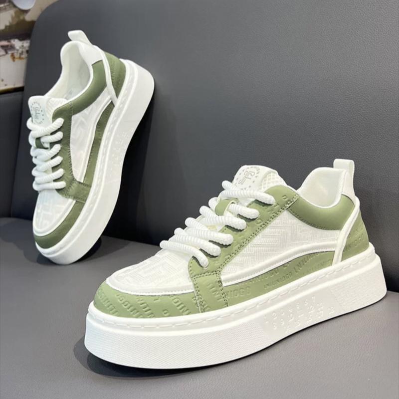 Summer breathable thin mesh casual soft baseplate shoes sports thick sole invisible inner height increase