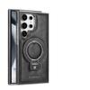 Samsung S26 Ultra Leather Magnetic Stand & Drop-proof Racket Case