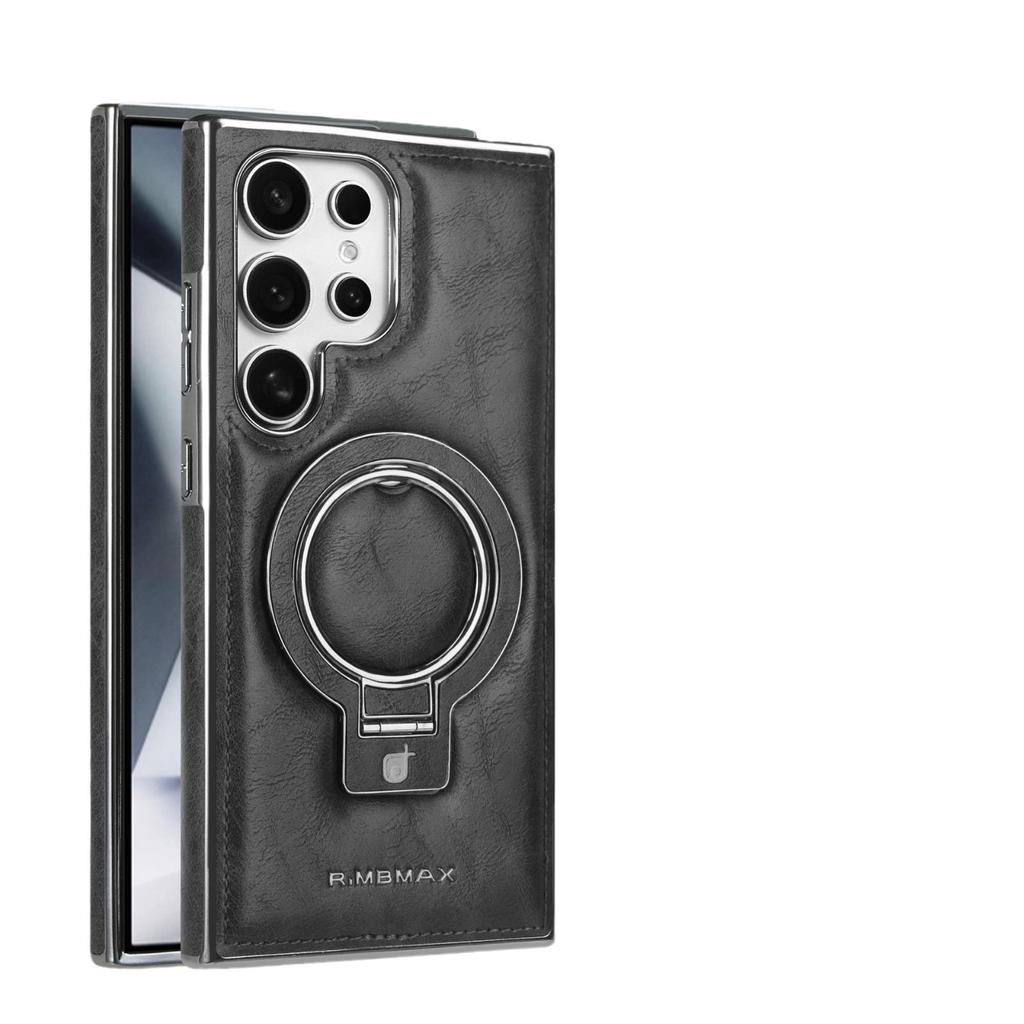 Samsung S26 Ultra Leather Magnetic Stand & Drop-proof Racket Case