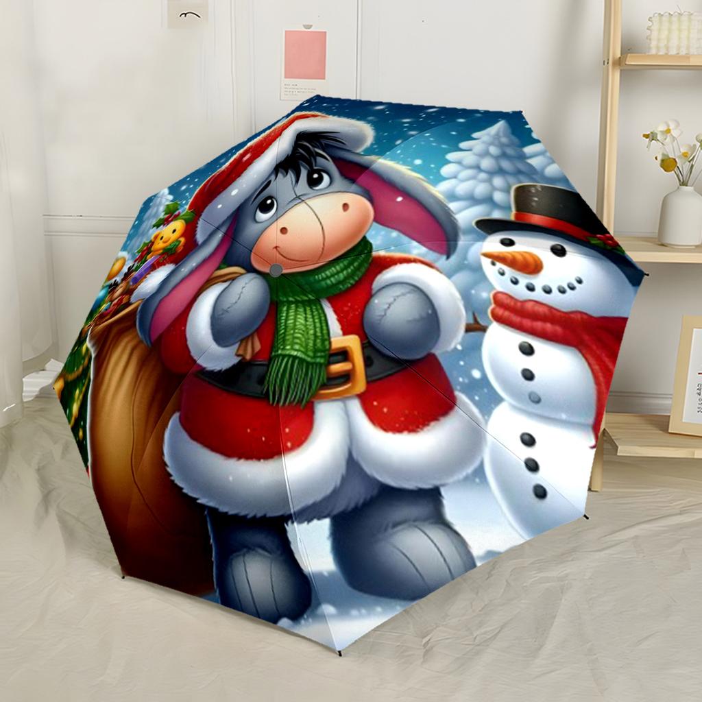 Eeyore's Dreamy Garden Portable Automatic Umbrella Compact & Durable 8-Rib Design Foldable Design All-Season Umbrella for Travel Fashionable Accessory